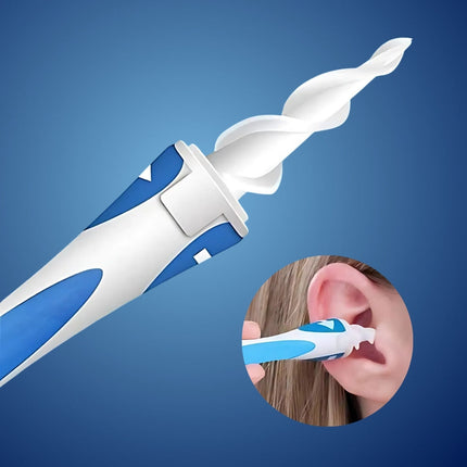 Silicone Ear Cleaner, Ear Cleaning Tool with Spiral Tip, Ear Wax Cleaner, Soft Earwax Remover for Home and Travel