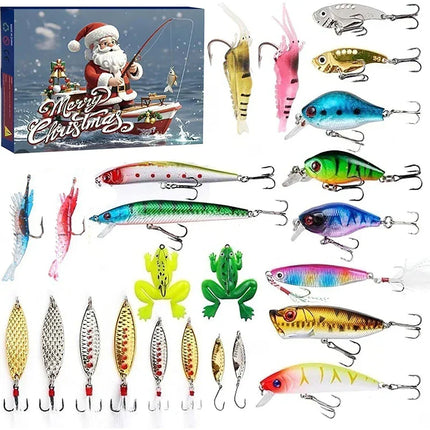24 Day Christmas Advent Calendar with Fishing Baits and Hooks – image 14