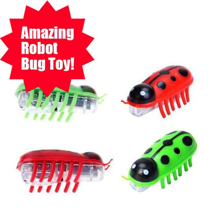 Cat Toys 2 Pack, Robot Bug Interactive Cat Toys, Moving Cat Toy with Chewable Cover and Unpredictable Movement