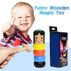 Wooden Toys Magic Puppet with Hammer, Easy Magic Tricks for Kids and Adults, Wooden Puppet Hammer Toy, Family Party Game