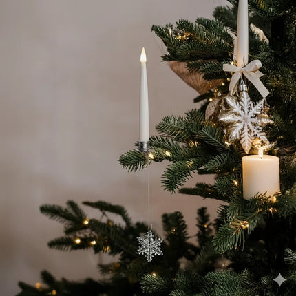 Flameless Christmas Tree Candles with Remote Control & Flickering Flame | Safe LED Ambience for Holiday Decor
