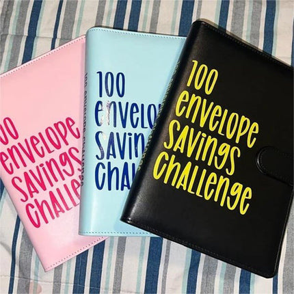 A5 Binder for 100 Envelope Savings Challenge, Budget Binder with Cash Envelopes, Money Saving Binder, Savings Tracker