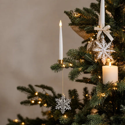 Christmas Tree Candles with Remote, Flameless Candles with Ornaments – image 8
