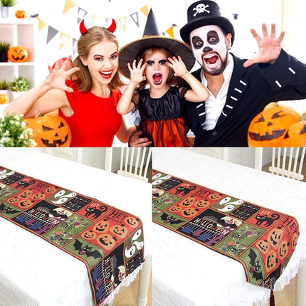 Halloween Table Runner, Long Table Runner for Halloween Party Decorations, Halloween Decor for Console Table