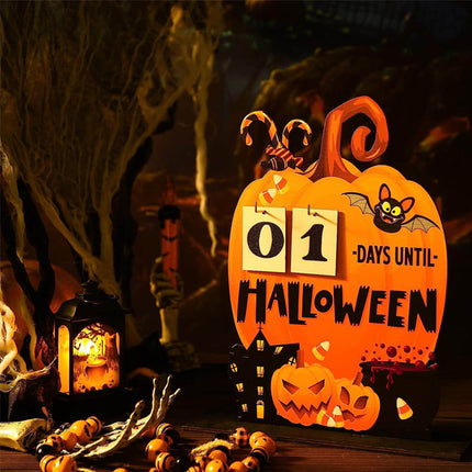 Wooden Advent Calendar for Halloween, Halloween Decorations for Home – image 9