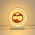 Dimmable Horizon Lamp with LED Light Ring | Mesmerizing Sand Cascade for Tranquil Ambiance