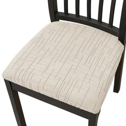 Dining Chair Slipcovers Set of 4 or 6, Cross Pattern Stretch Chair Covers – image 10