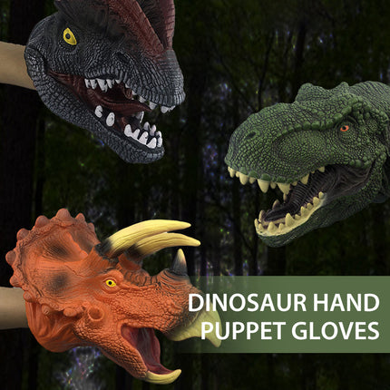 Dinosaur Hand Puppets for Kids, Pretend Play Toys – image 9