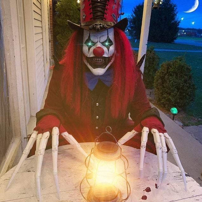 Skeleton Hands Halloween Props, Articulated Skull Hand with Long Fingernails, Skeleton Costume Halloween Decorations