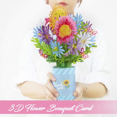 Mothers Day Card, 3D Pop Up Flower Thank You Cards, Handmade Greeting Cards, Graduation Card, Anniversary Card