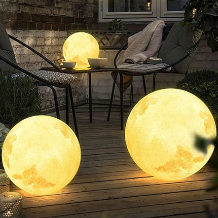 IP65 Waterproof Moon Garden Light with 16 Colors | Remote-Controlled Solar & USB Rechargeable for Outdoor Ambiance