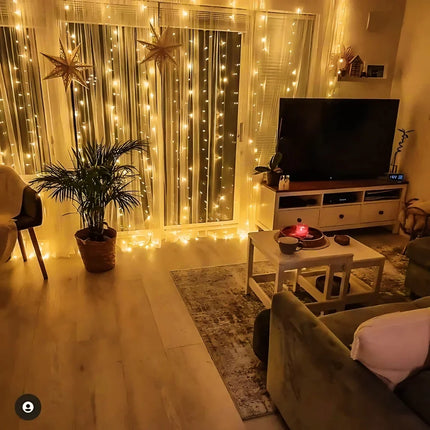 Fairy Curtain with 300 LED Lights & 8 Lighting Modes | Enchanting Decor for Cozy Indoor and Outdoor Ambiance
