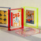 Acrylic Picture Frame, Neon Tabletop Photo Frame, Scratch Resistant Art Print Frame for Photos and Prints