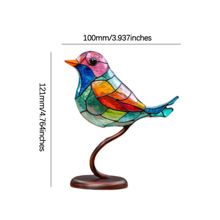 Bird Ornament on Branch, Colorful Desk Accessories – image 5