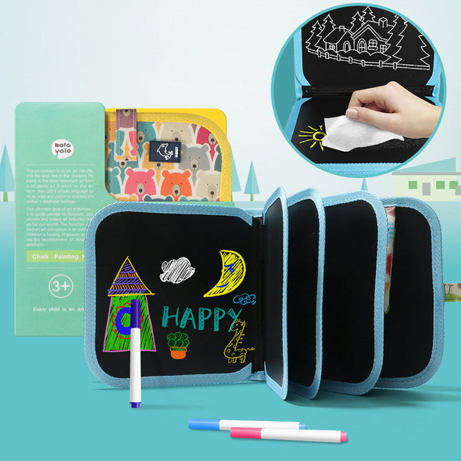 Erasable Drawing Pad Toys for Kids, Reusable Drawing Board with Watercolor Pens, Drawing Book, Toys for 3 Year Old Boys