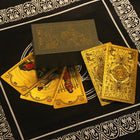 Tarot Card Deck with Guide Book, 78 Gold Foil Tarot Cards with Major Arcana, Fortune Telling Cards, Spiritual Gifts