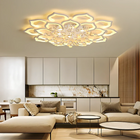 Lotus Crystal Chandelier with Remote Control & Dimmable Lighting | Elegant Crystal Fixture for Home Ambiance