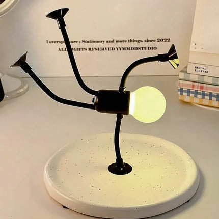 Bendable Desk Lamp with Flexible Limbs & Suction Cups | Quirky Lighting for Creative Spaces