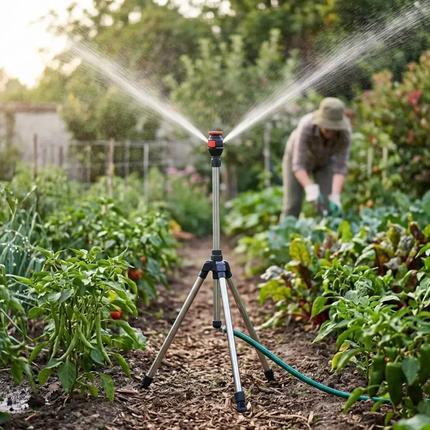 Lawn Sprinkler with Tripod, High Pressure Garden Sprinkler