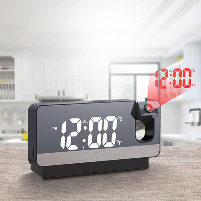 Digital Alarm Clock with Projection on Ceiling, Loud Alarm Clock for Heavy Sleepers