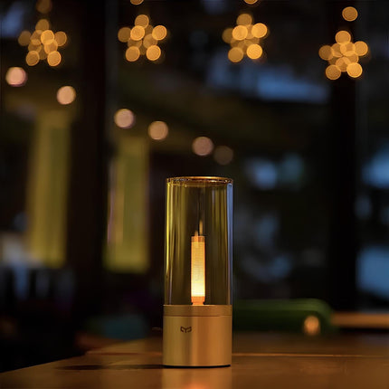 Dimmable Table Lamp with Clear Glass Body | Modern Lighting for Cozy Atmosphere