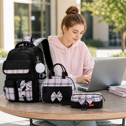Laptop Backpack Set, 3 Piece Backpack with Tote Bag and Storage Bag