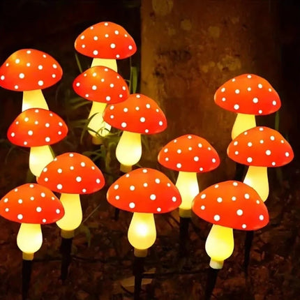 Solar Garden Lights with Whimsical Mushroom Design | 8 Lighting Modes for Enchanting Outdoor Ambiance
