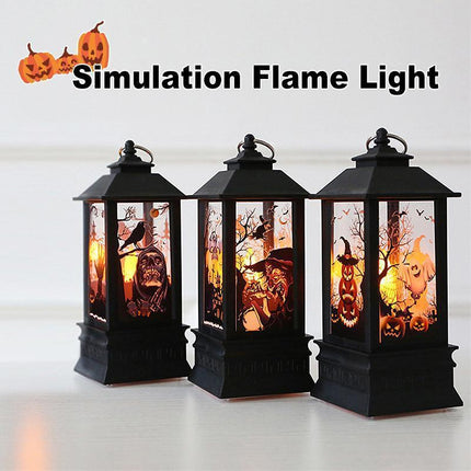 Halloween Lights LED Flame Lamp, Flameless Candle, LED Candle, Pumpkin Light, Halloween Decorations Indoor