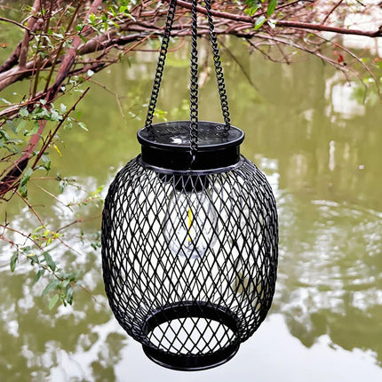 Solar-Powered Luminous Lantern with Automatic Dusk Sensor | Weather-Resistant Illumination for Outdoor Spaces