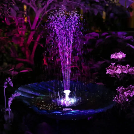 Solar Powered Fountain with 7 Water Spray Patterns & Dusk Sensor | Eco-Friendly Lighting for Gardens and Patios