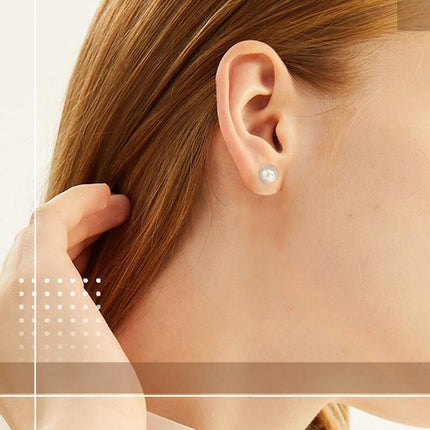 Non Pierced Magnetic Stud Earrings for Women, Gold Plated Earrings with Cubic Zirconia – image 4