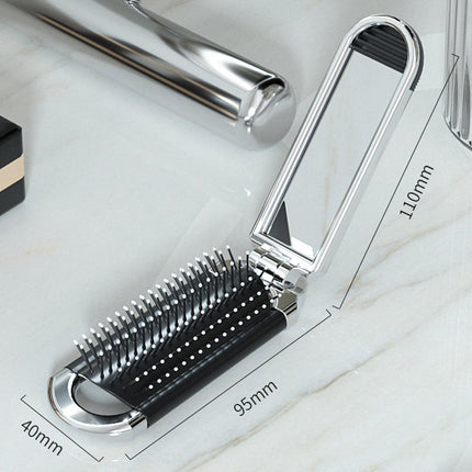 Hair Brush with Mirror, Foldable Travel Hair Brush – image 10