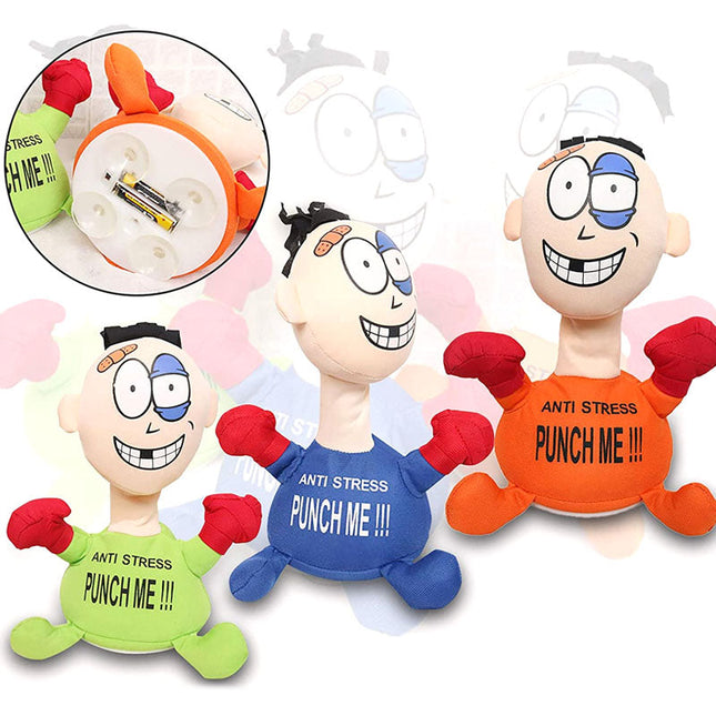 Screaming Plush Doll, Punching Doll Stress Relief Toy for Adults and Kids, Funny Plush Toy with Punch Me Design