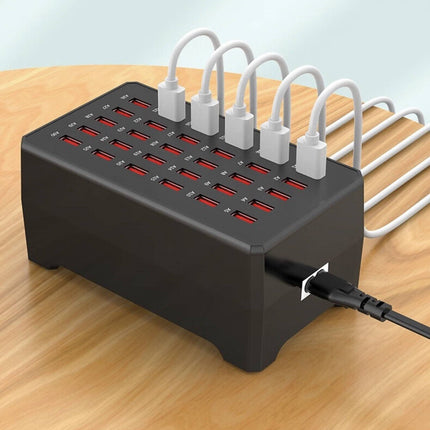 USB Charging Station with 30 Ports and Intelligent Cooling | Convenient Charging Solution for Hotels and Restaurants
