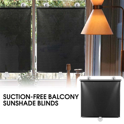 Roller Shade with Suction Cups, No Drill Window Blinds for Sliding Door and Skylight