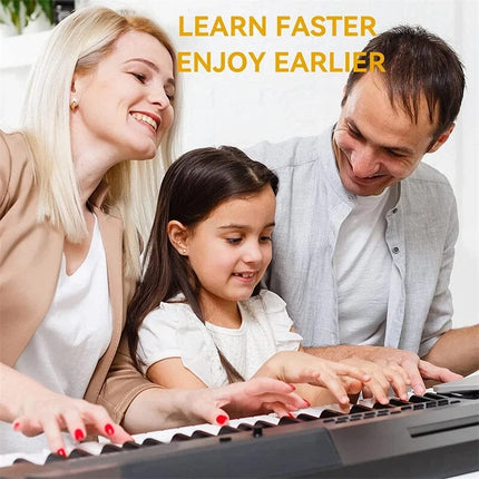 Piano Key Labels for Beginners, Removable Keyboard Note Labels