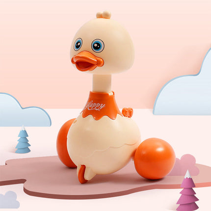 Walking Duck Baby Toys, Cute Duck Toy, Animal Toys, Infant Toys, Battery Free Push Toy with 360 Degree Rotating Head