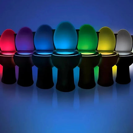 Toilet Night Light with Automatic Sensor & 8 Color Options | Motion-Activated Glow for Convenient Nighttime Use