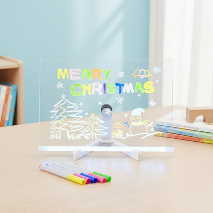 LED Drawing Board for Kids, Light Up Message Board with 7 Colored Pens – image 4