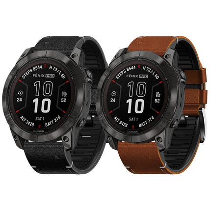 Watch Bands, Leather Watch Band for Garmin Fenix 8 7X 6X Pro
