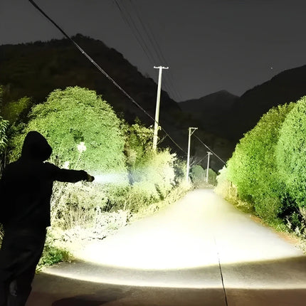 Rechargeable Flashlight with Telescopic Zoom for Ultra-Bright Illumination | Long-Lasting Light for Camping and Emergencies