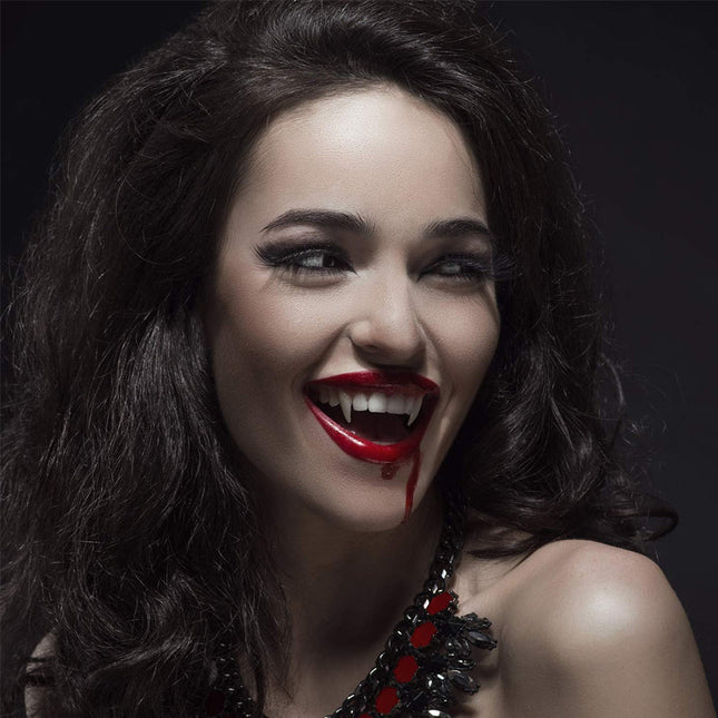 Vampire Fangs, Vampire Teeth for Halloween, Reusable Silicone Fake Teeth, Vampire Costume Accessories for Cosplay