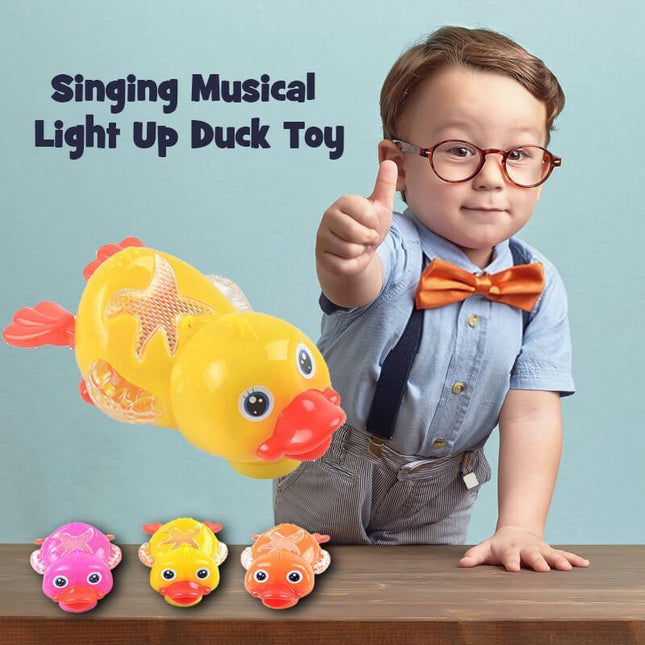 Toy Duck on a Leash, Light Up Duck Toy with Music, Educational Animal Toy for Kids