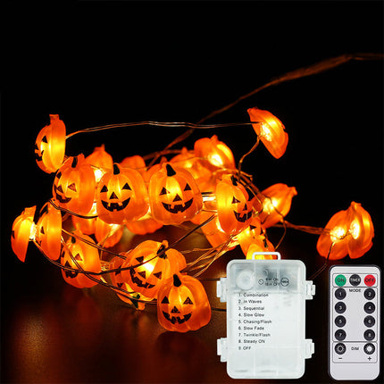 Pumpkin String Lights, 30 LED String Lights