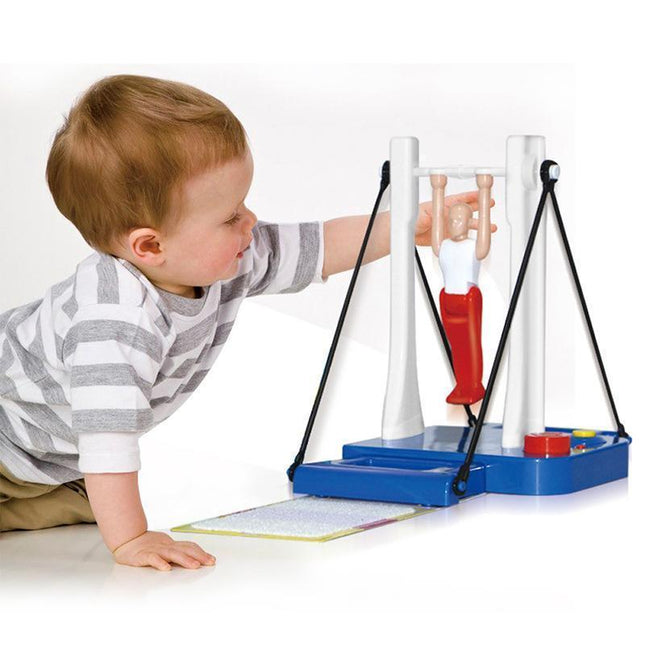 Tabletop Game with Spinning Gymnast, Gymnastics Game for Kids and Adults, Desk Toy, Mini Arcade Game for Office