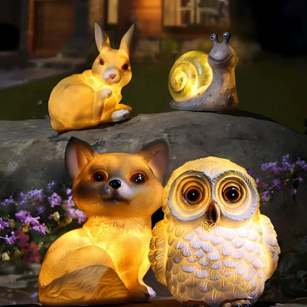 Solar Garden Light with Animal Design for a Whimsical Glow | Waterproof Outdoor Decoration for Nighttime Ambiance