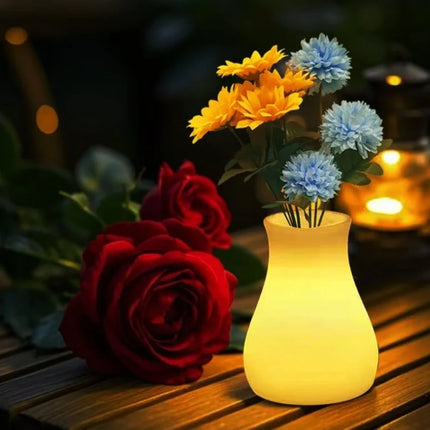 Cordless Table Lamp, Decorative Vase Lamp with Remote and 16 Colors