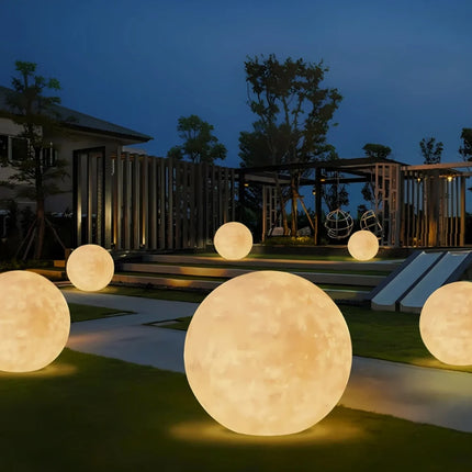 IP65 Waterproof Moon Garden Light with 16 Colors | Remote-Controlled Solar & USB Rechargeable for Outdoor Ambiance