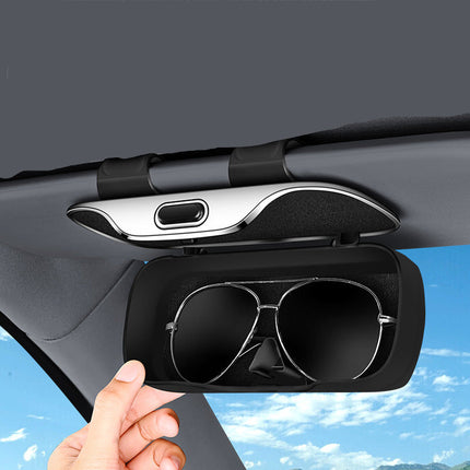 Car Sunglasses Holder with Clip for Sun Visor, Sunglasses Case with Soft Lining, Car Accessories, Car Storage