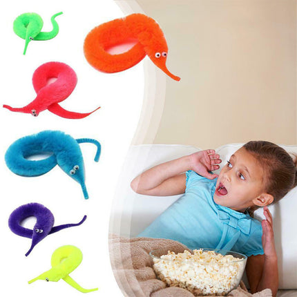 Fuzzy Worm on a String, Interactive Cat Toy – image 8